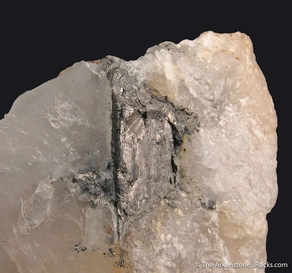 Tetradymite in Quartz (circa 1800's) image