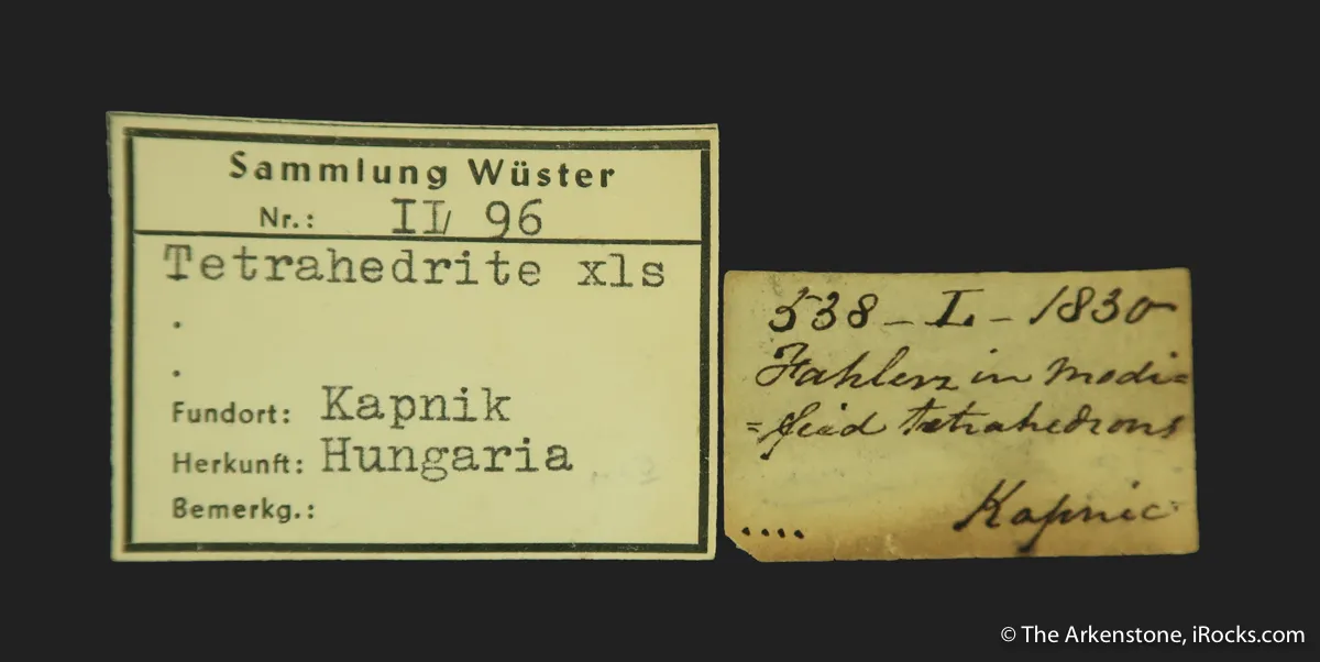 Tetrahedrite and Sphalerite on Quartz (dated 1830) - image 2