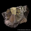Tetrahedrite-(Fe) with Chalcopyrite on Tennantite - image 6
