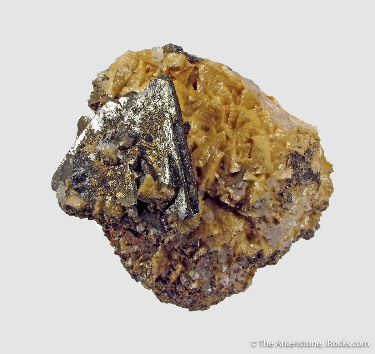 Tetrahedrite on Dolomite with Chalcopyrite - image 1