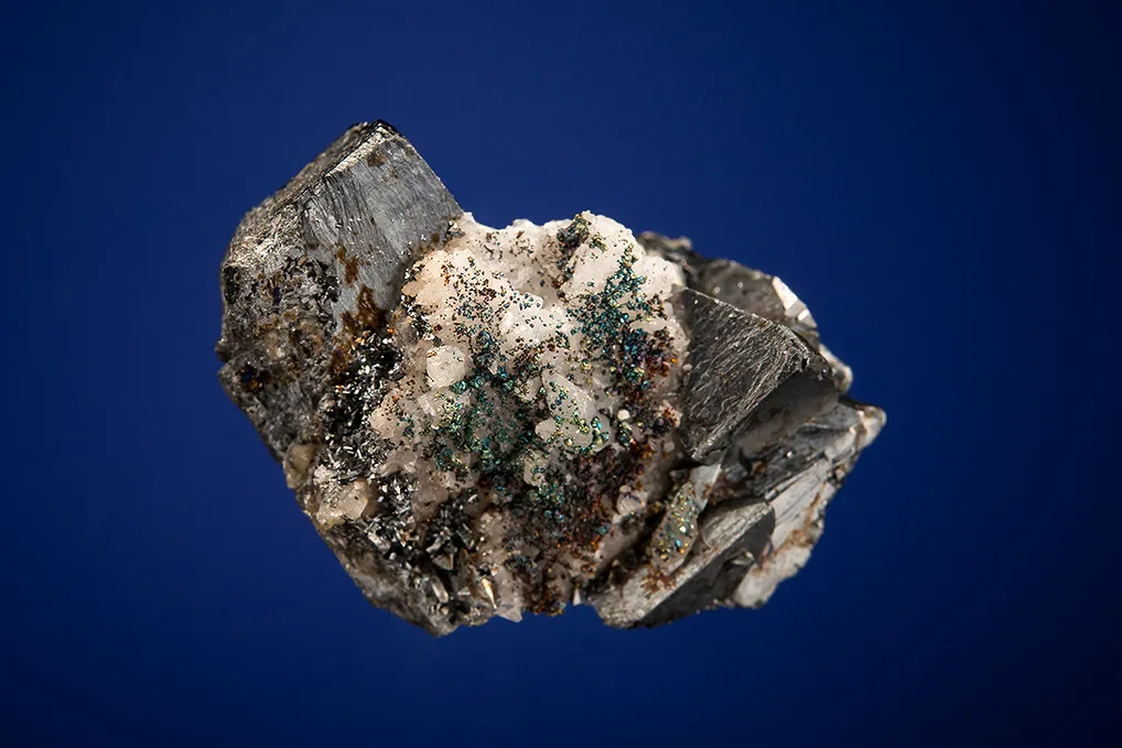 Tetrahedrite with Calcite and Chalcopyrite image