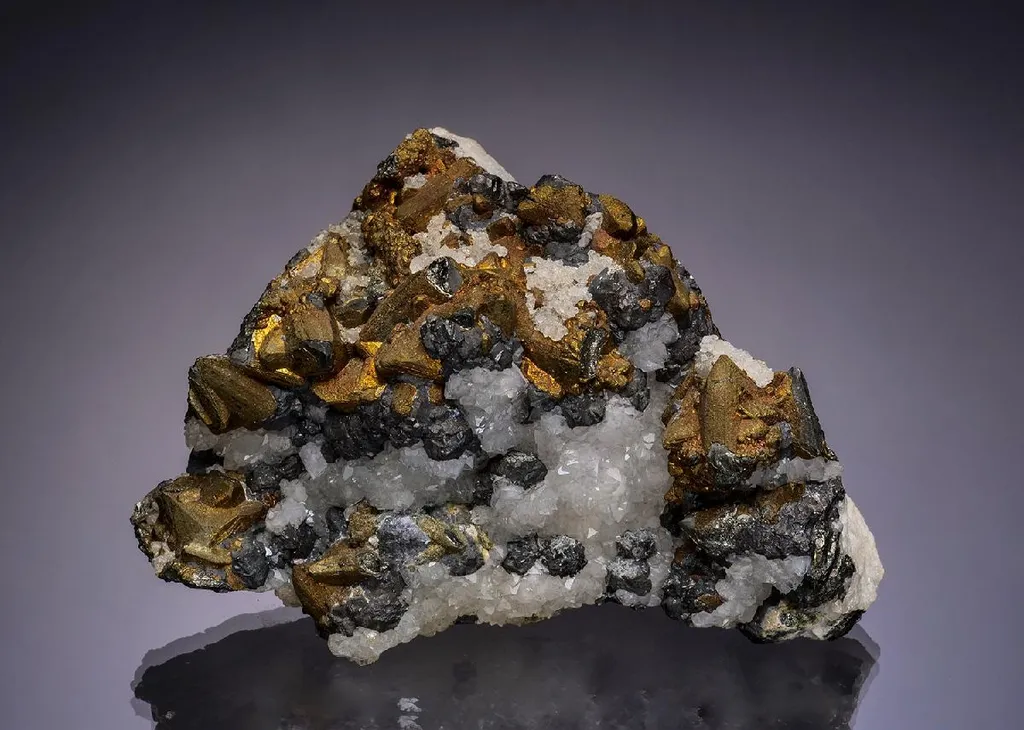 Tetrahedrite with Chalcopyrite and Quartz image