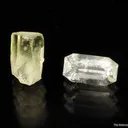 Thaumasite (rough and cut set) - image 1