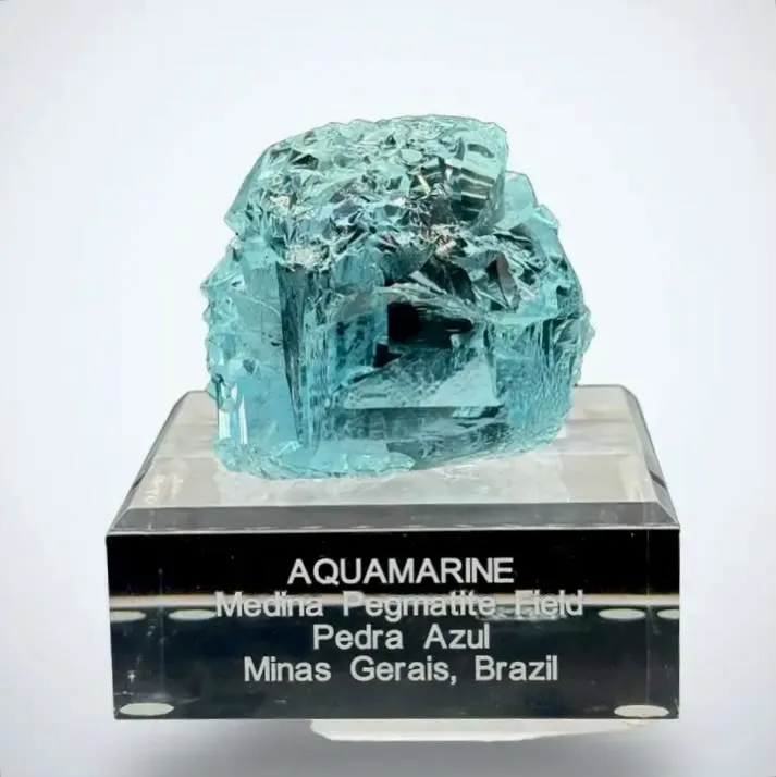 The “22” Magnificent Medina Etched Cube Aquamarine  — now resting as a still… image