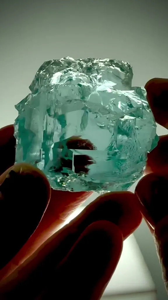 The “22” MAGNIFICENT MEDINA ETCHED CUBE Aquamarine... This is truly… image