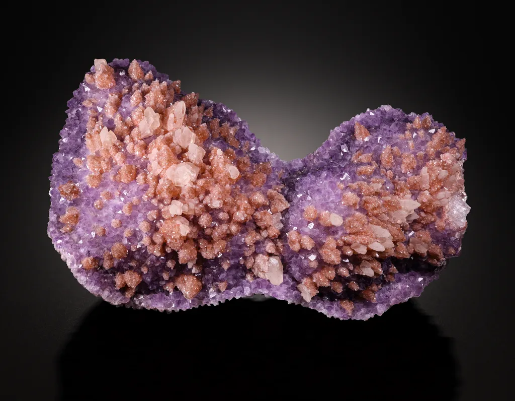 “The Brazier” Amethyst with Calcite (2 gens) image