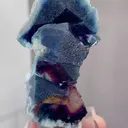 The Natural Blue Purple Phantom Fluorite comes from Yindu,Inner Mongolia 45*20*70MM - image 1