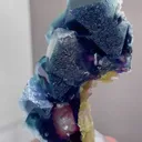 The Natural Blue Purple Phantom Fluorite comes from Yindu,Inner Mongolia 45*20*70MM - image 2