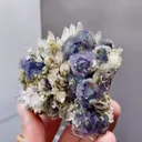 The Natural Purple Phantom Fluorite and Quartz coexist comes from Huanggangliang,Inner Mongolia 85*55*65MM - image 4