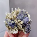 The Natural Purple Phantom Fluorite and Quartz coexist comes from Huanggangliang,Inner Mongolia 85*55*65MM - image 1