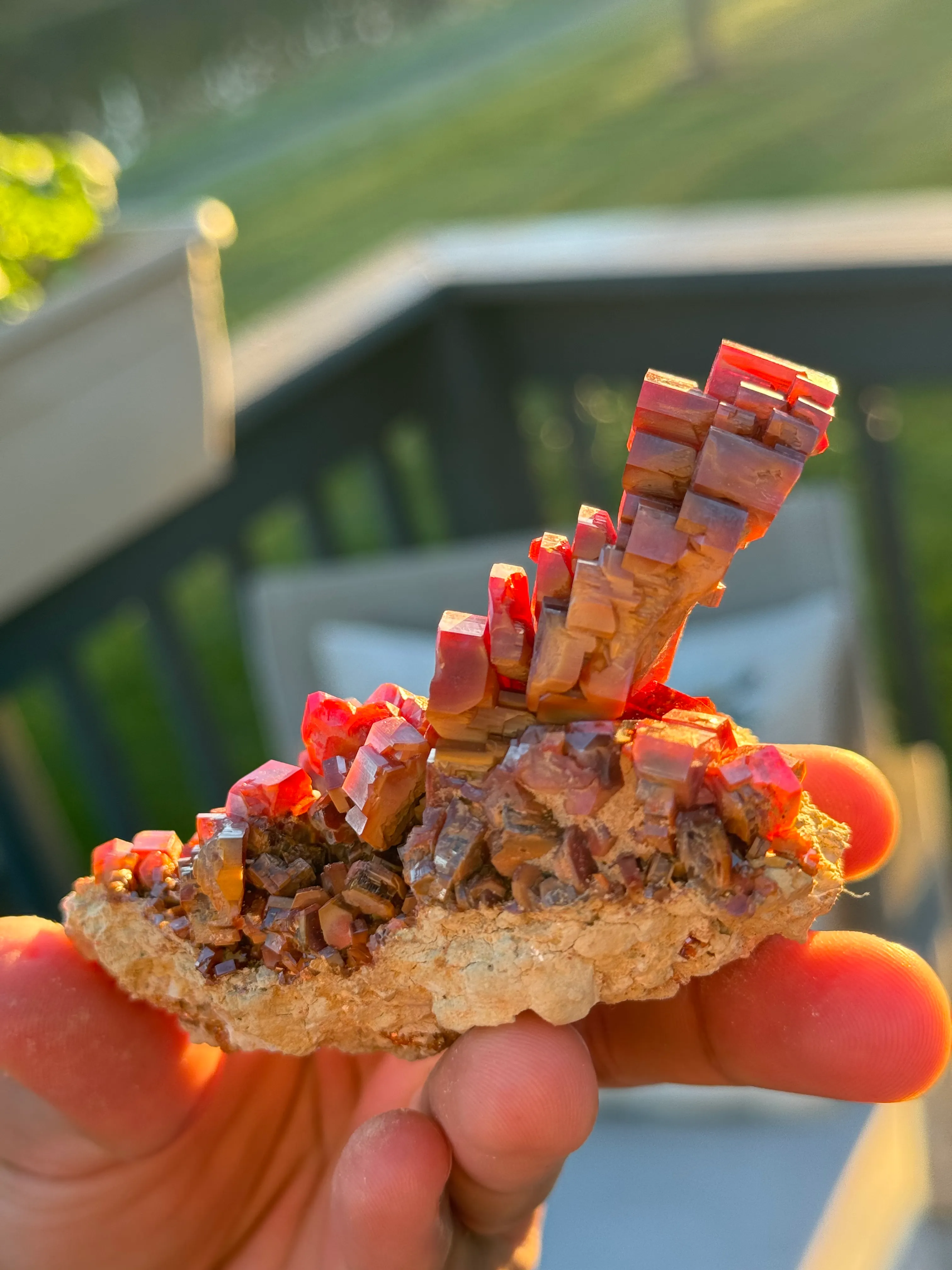 This exceptional vanadinite specimen is a masterpiece of natural artistry, featuring a unique format - image 8