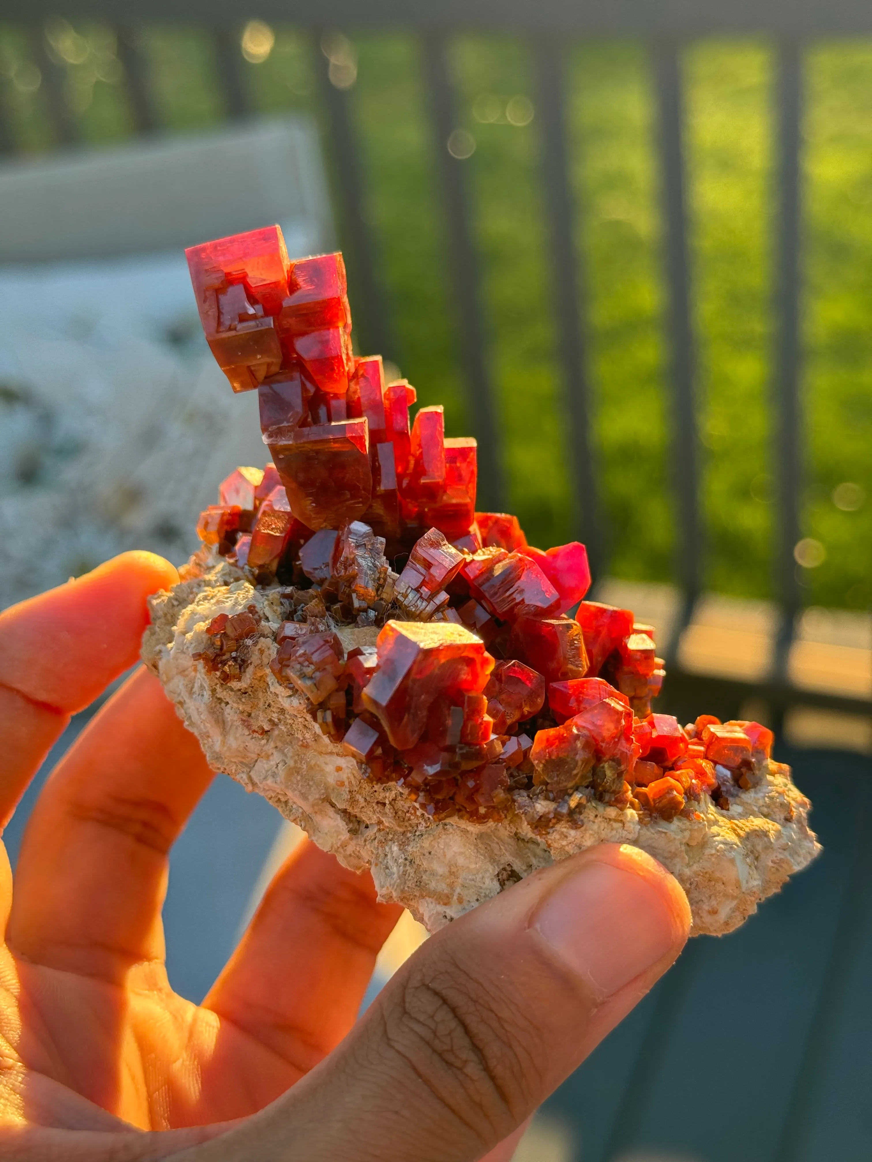 This exceptional vanadinite specimen is a masterpiece of natural artistry, featuring a unique format - image 6