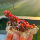 This exceptional vanadinite specimen is a masterpiece of natural artistry, featuring a unique format - image 3