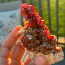 This exceptional vanadinite specimen is a masterpiece of natural artistry, featuring a unique format - image 5