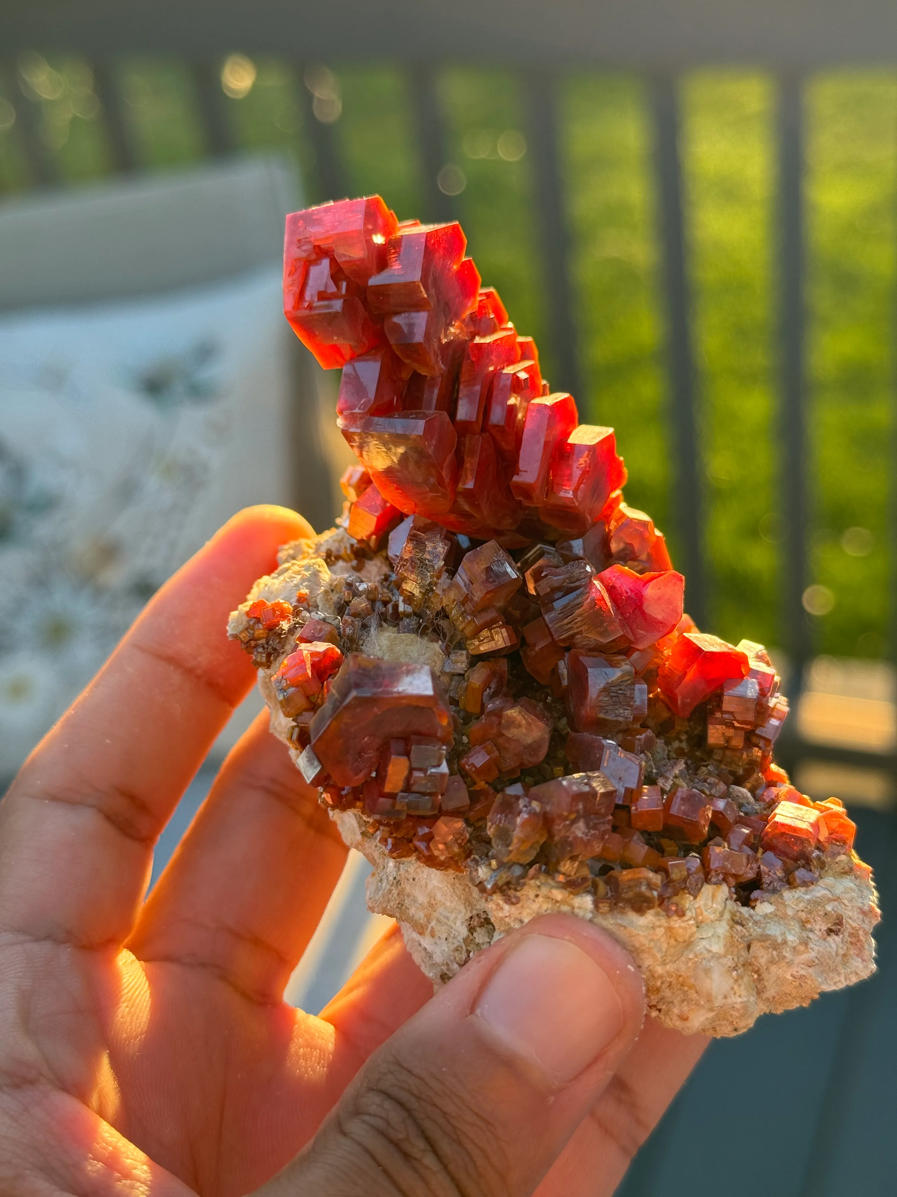 This exceptional vanadinite specimen is a masterpiece of natural artistry, featuring a unique format - image 5