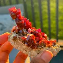 This exceptional vanadinite specimen is a masterpiece of natural artistry, featuring a unique format - image 4