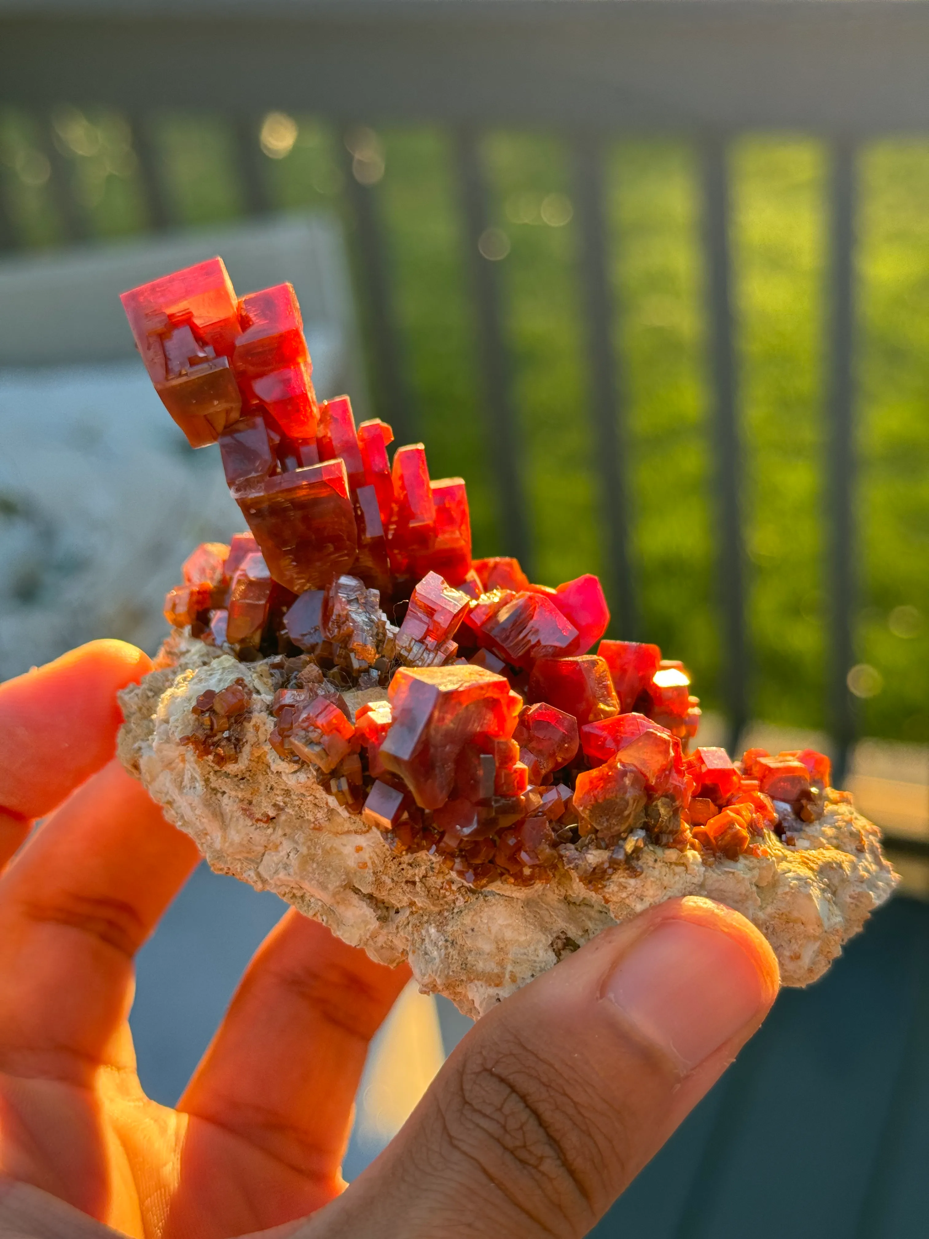This exceptional vanadinite specimen is a masterpiece of natural artistry, featuring a unique format - image 4