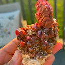 This exceptional vanadinite specimen is a masterpiece of natural artistry, featuring a unique format - image 7