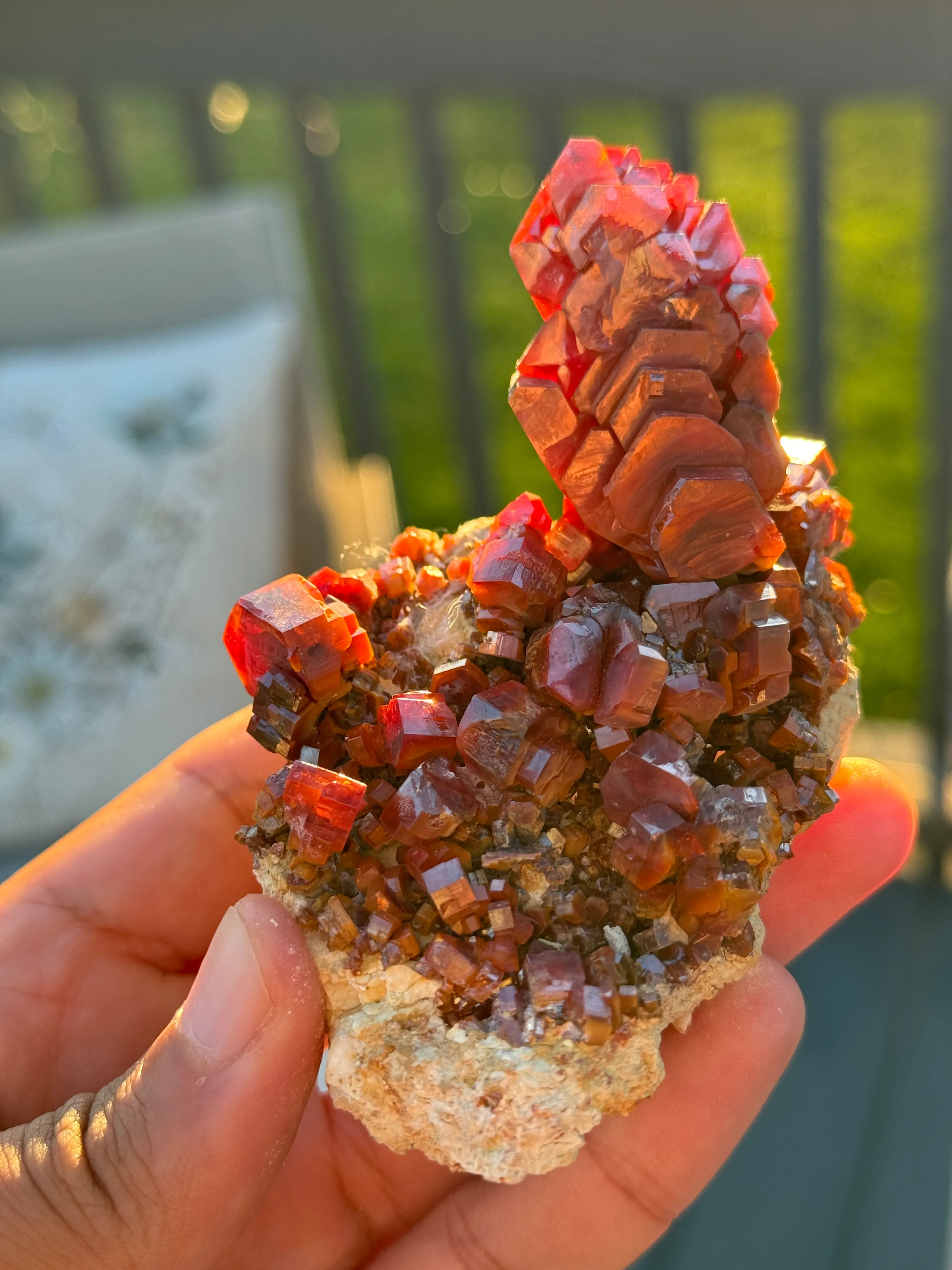 This exceptional vanadinite specimen is a masterpiece of natural artistry, featuring a unique format - image 7