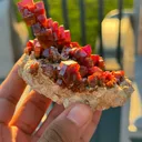 This exceptional vanadinite specimen is a masterpiece of natural artistry, featuring a unique format - image 2