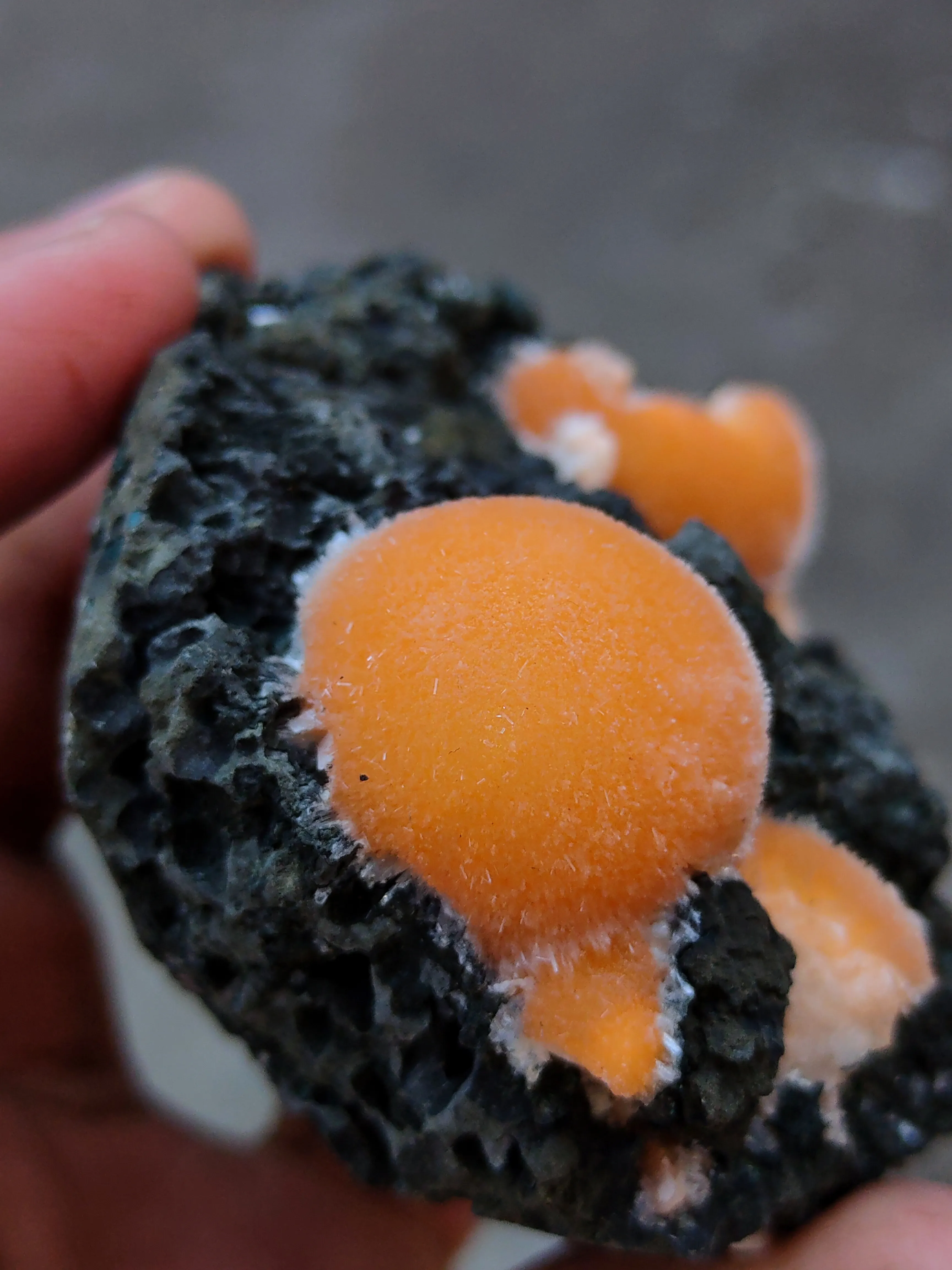 Thomsonite balls on Matrix Natural Mineral specimen - image 4