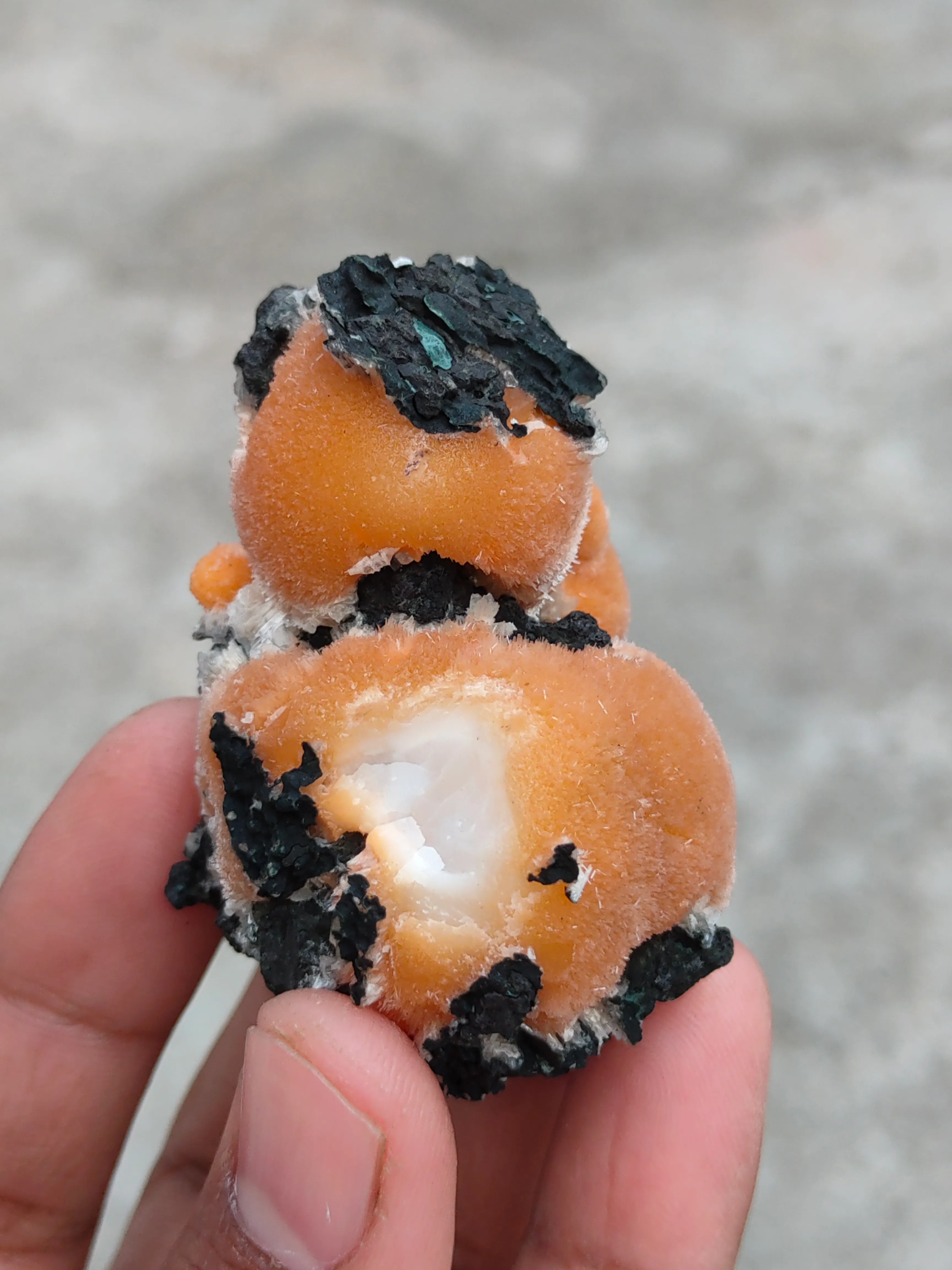 Thomsonite balls on Matrix Natural Mineral specimen - image 3