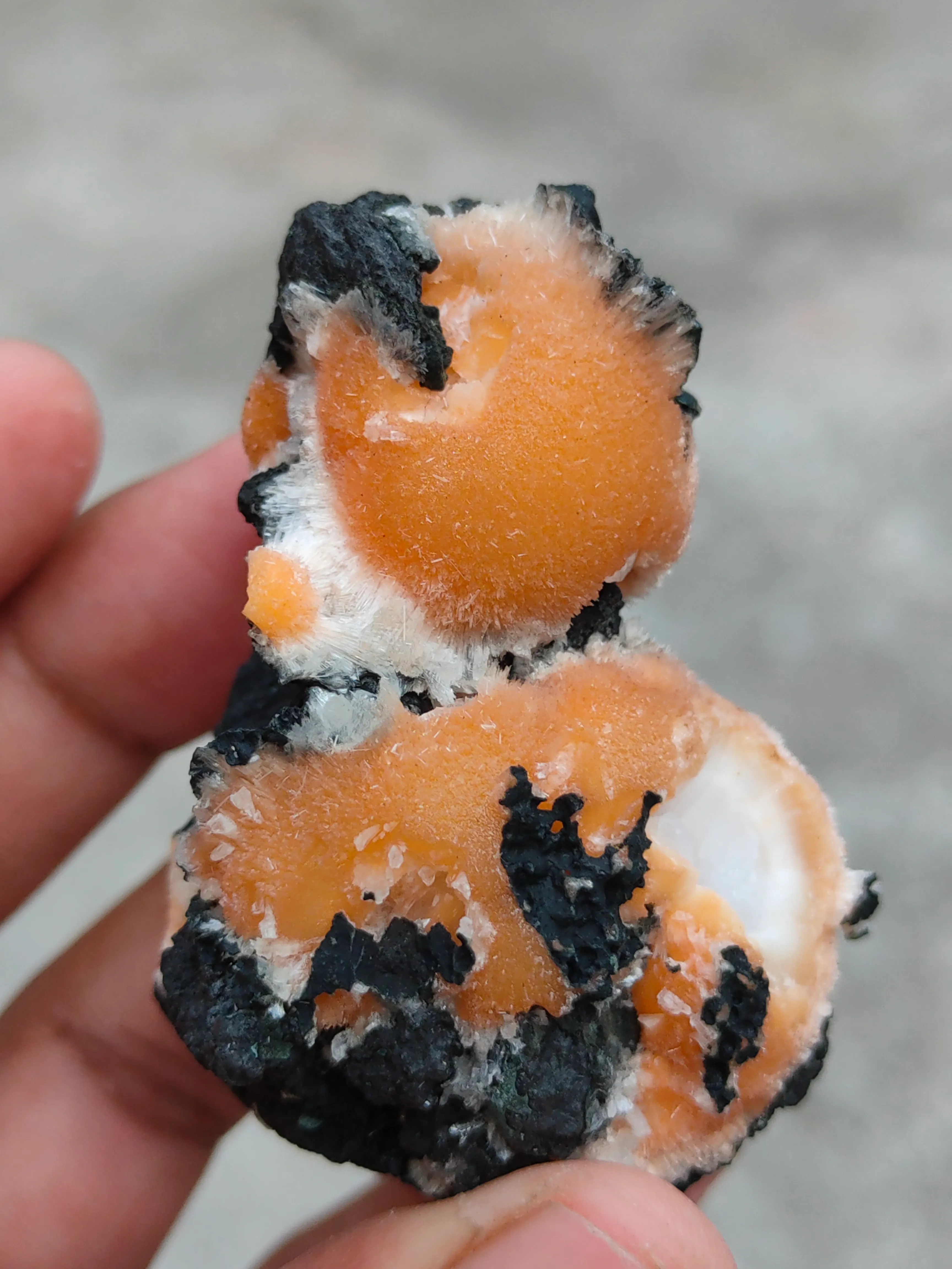 Thomsonite balls on Matrix Natural Mineral specimen - image 6