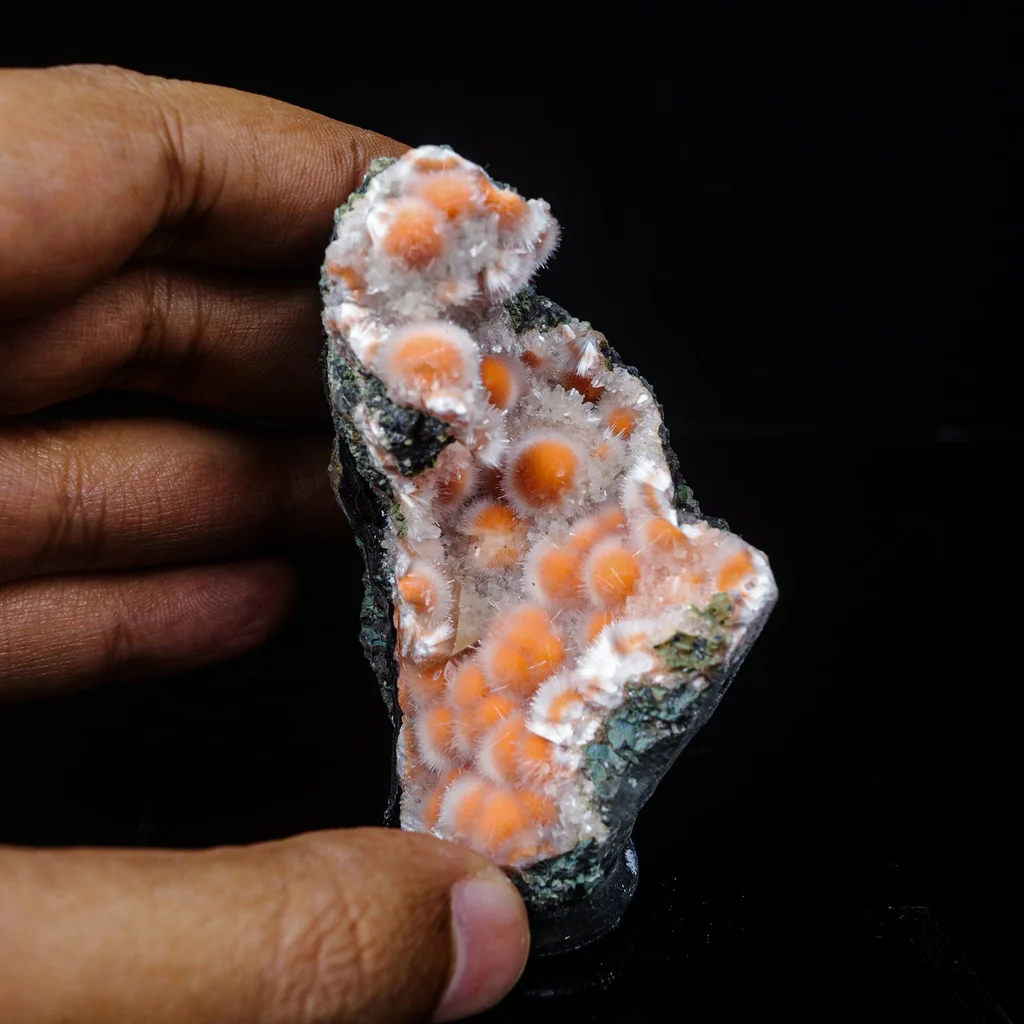 Thomsonite Orange Rare Find Free Standing Natural Mineral Specimen - image 4