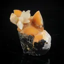 Thomsonite Orange Rare Find with Calcite Natural Mineral Specimen - image 1