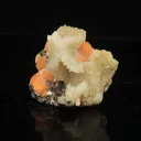 Thomsonite Orange Rare Find with Calcite Natural Mineral Specimen - image 2