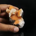 Thomsonite Orange Rare Find with Calcite Natural Mineral Specimen - image 3