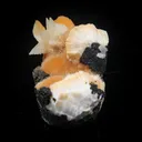 Thomsonite Orange Rare Find with Calcite Natural Mineral Specimen - image 2