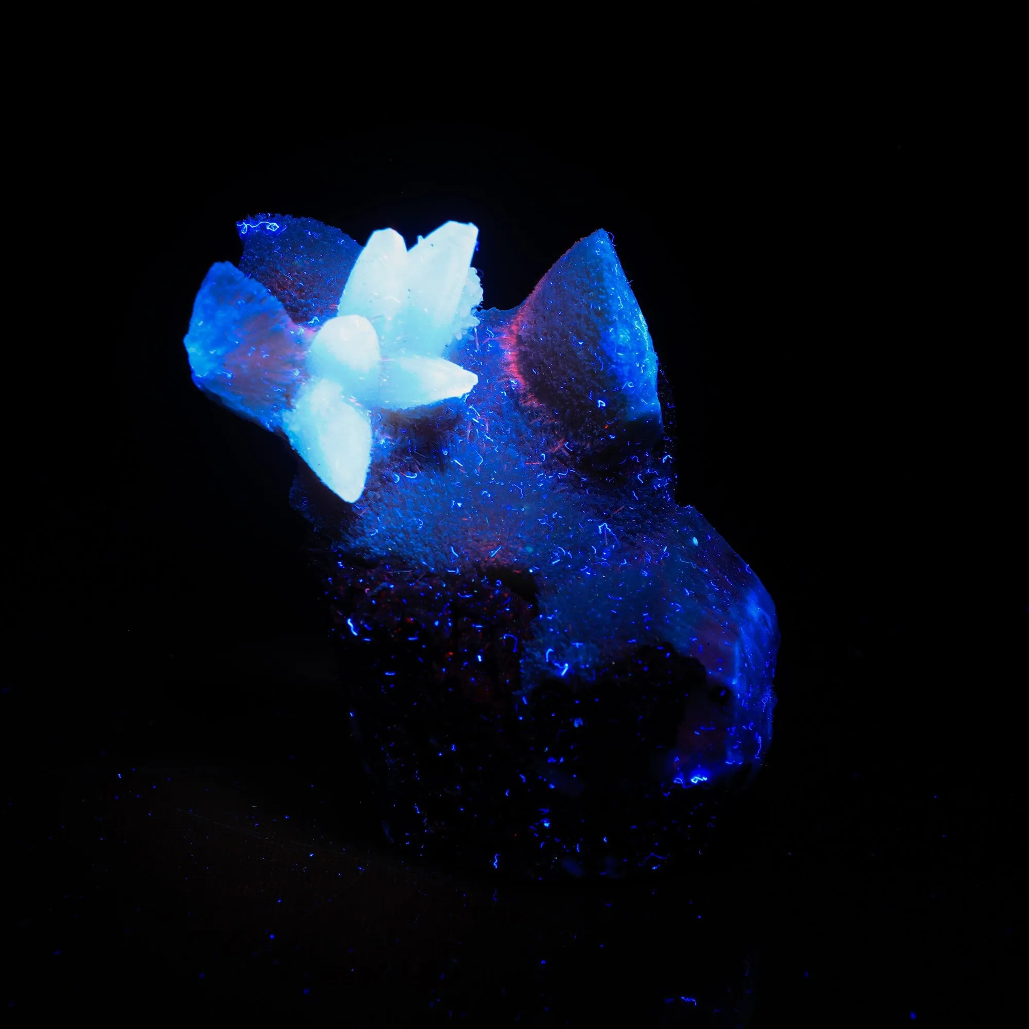 Thomsonite Orange Rare Find with Calcite Natural Mineral Specimen - image 5