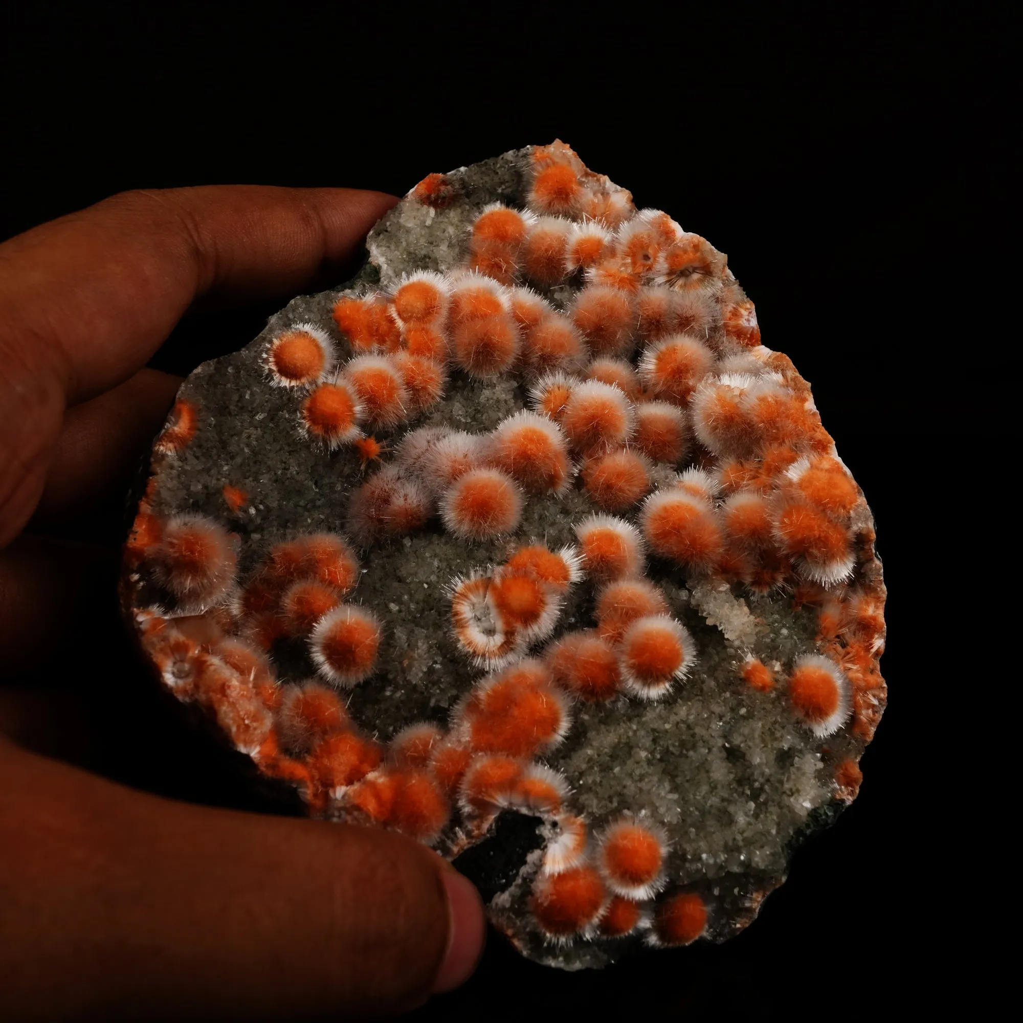 Thomsonite Orange with Mesolite and Heulandite - *Rare Find* Free Standing, Natural Mineral Specimen - image 4