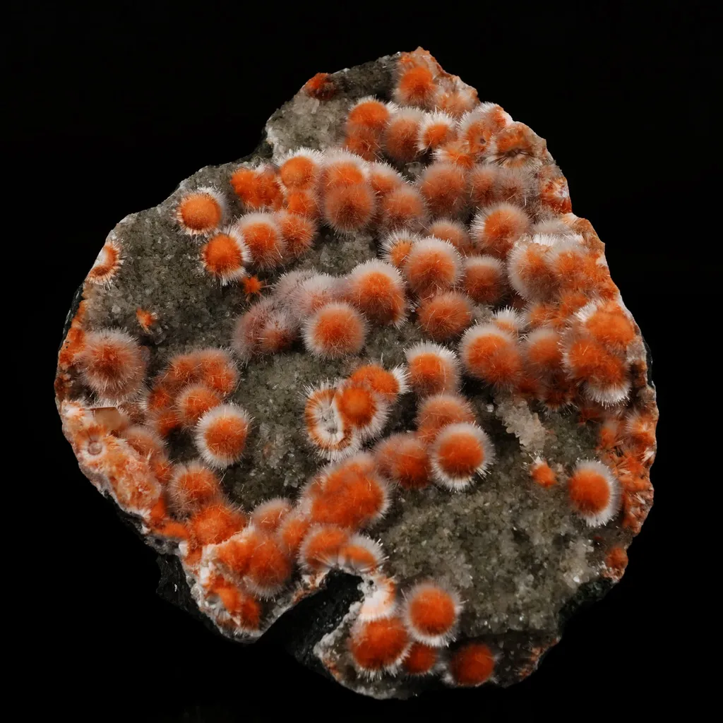 Thomsonite Orange with Mesolite and Heulandite - *Rare Find* Free Standing, Natural Mineral Specimen image