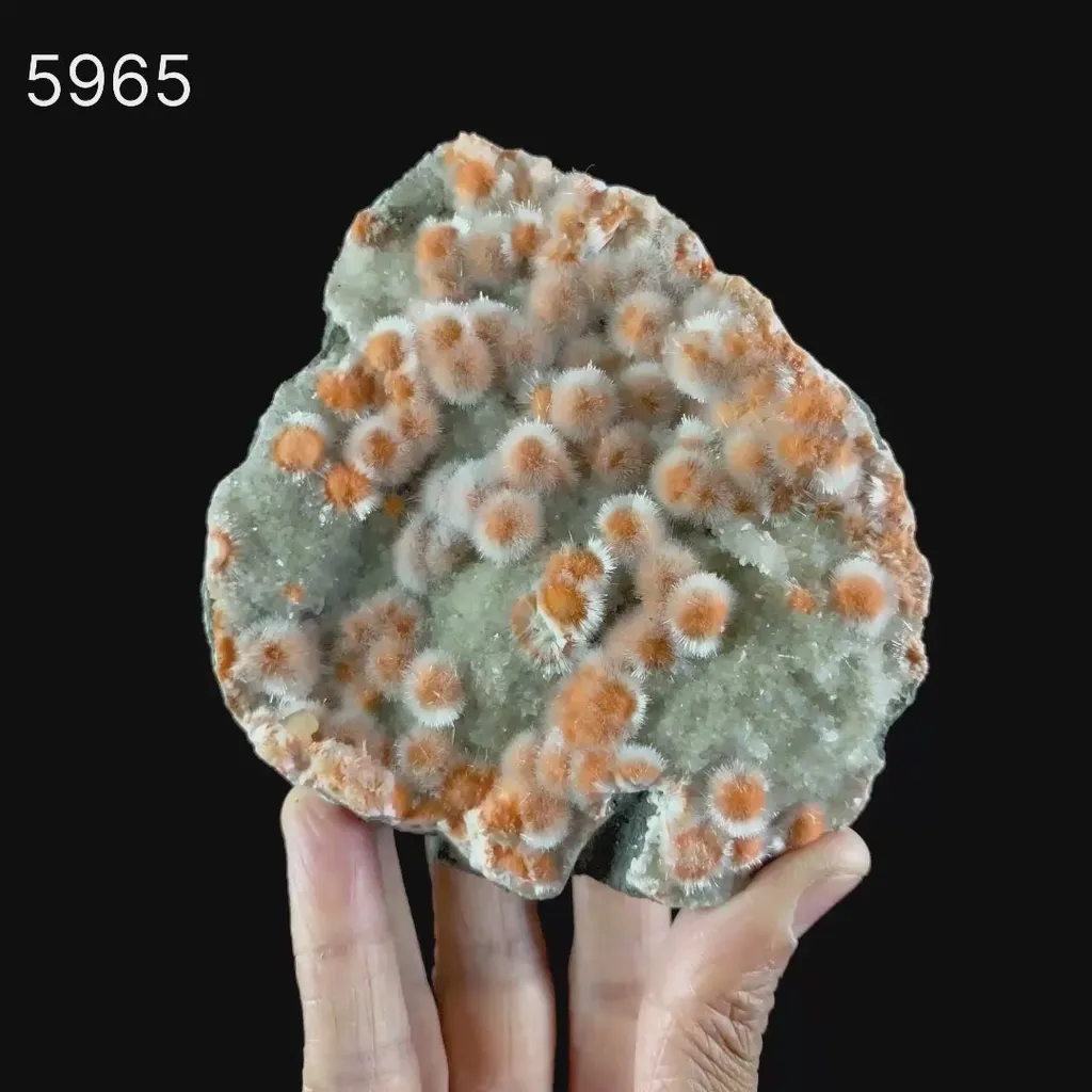 Thomsonite Orange with Mesolite and Heulandite - *Rare Find* Free Standing, Natural Mineral Specimen - image 5