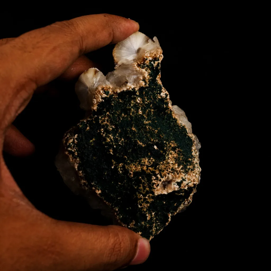 Thomsonite Rare Find with Stilbite Natural Mineral Specimen - image 4