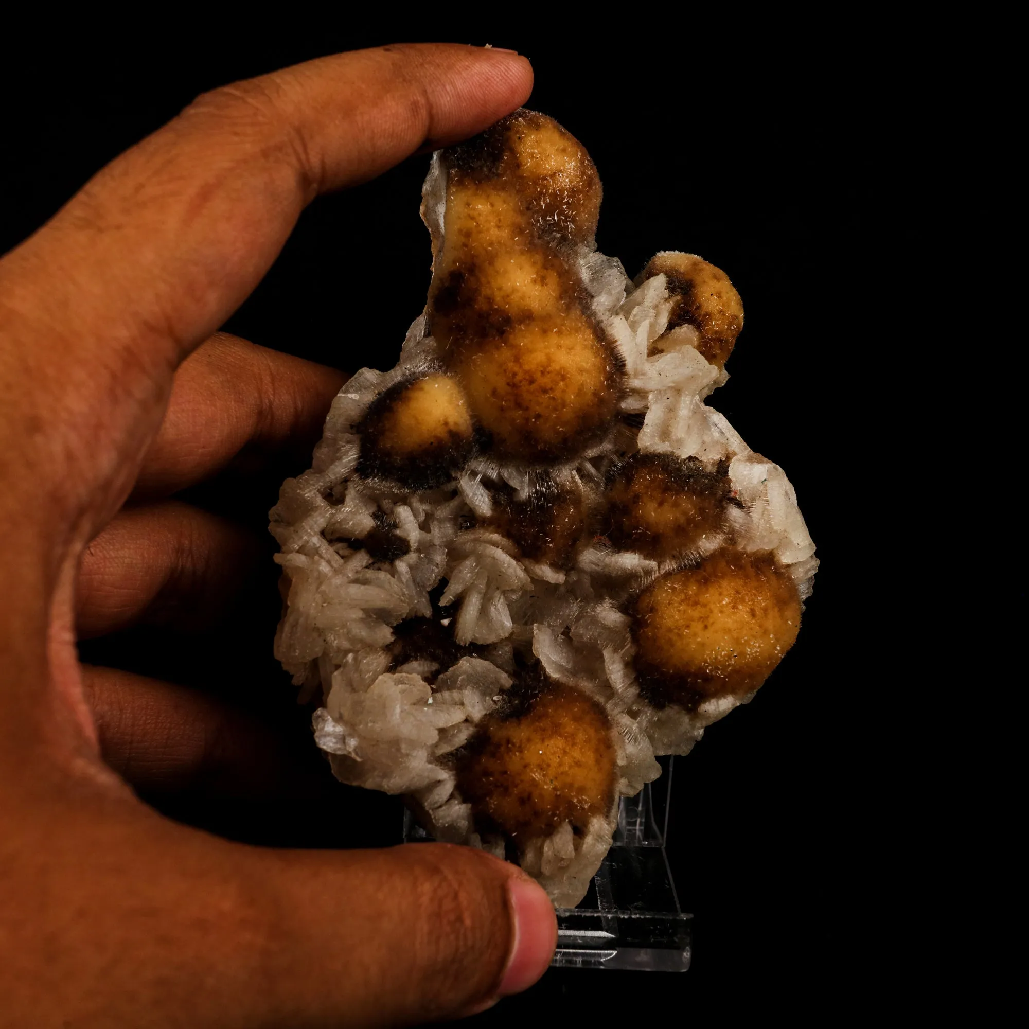 Thomsonite Rare Find with Stilbite Natural Mineral Specimen - image 3