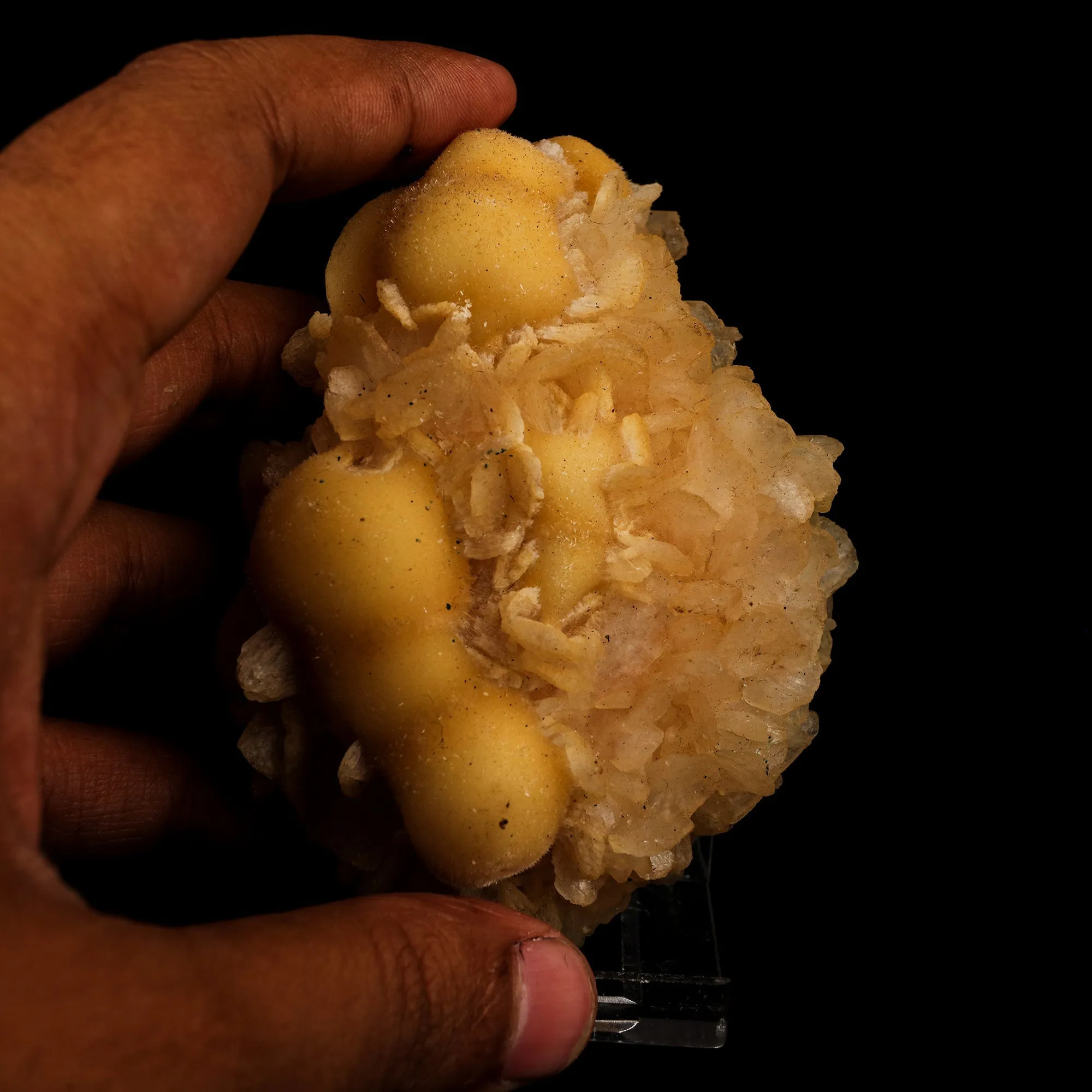 Thomsonite Rare Find with Stilbite Natural Mineral Specimen - image 4