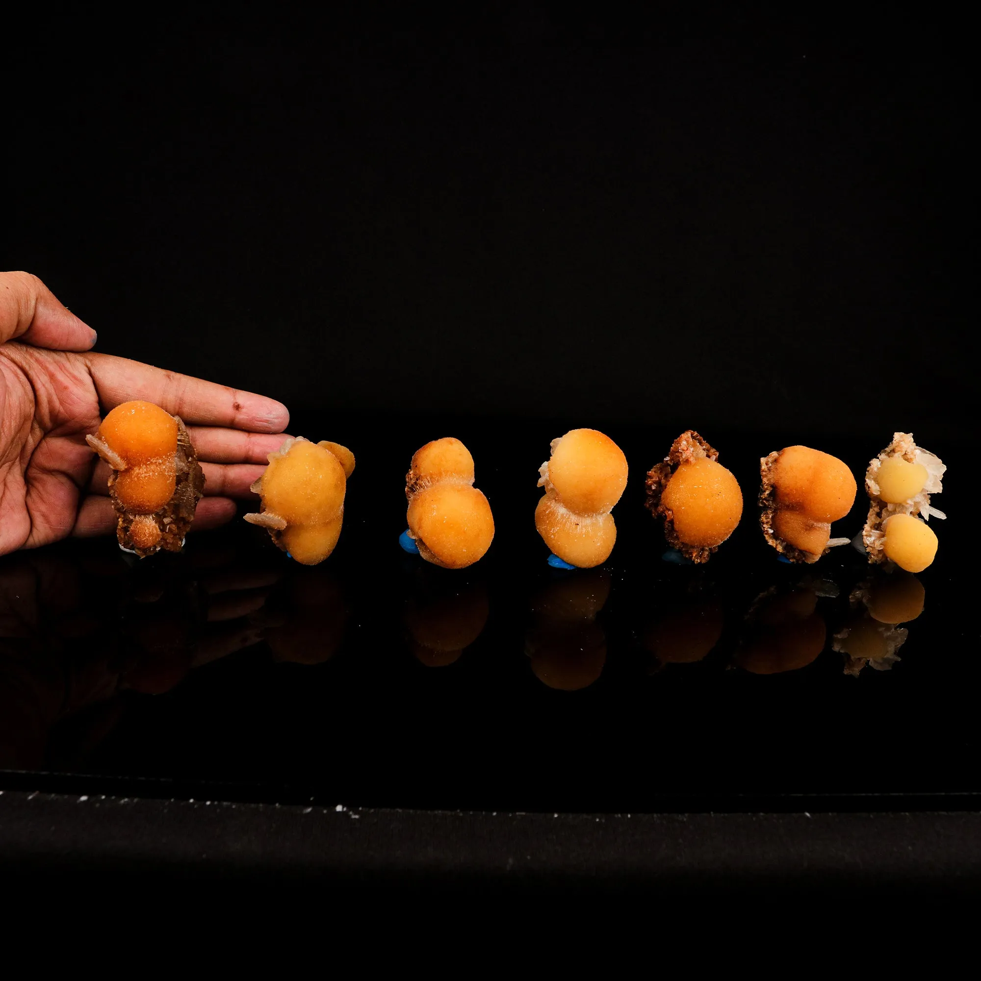 Thomsonite Yellow Color Rare Find ( set of 7) Natural Mineral Specimen - image 3