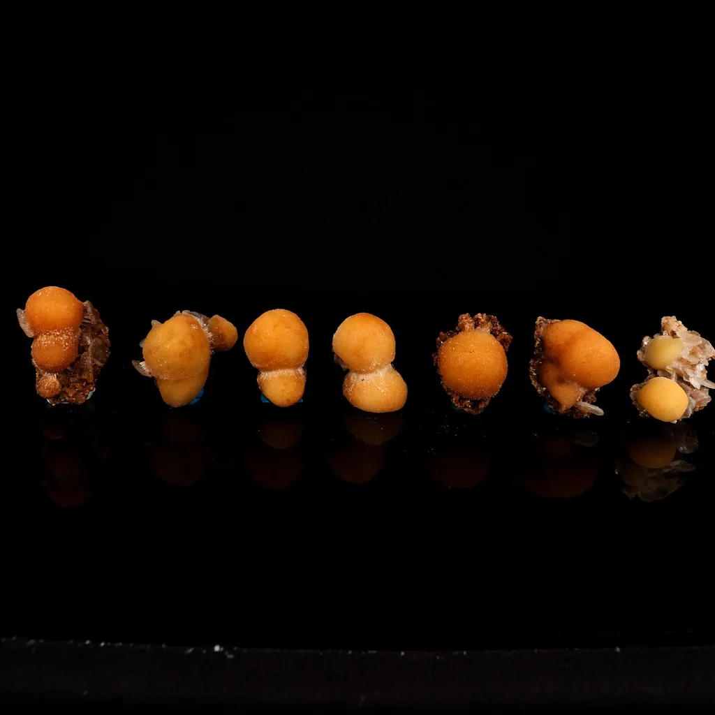 Thomsonite Yellow Color Rare Find ( set of 7) Natural Mineral Specimen image