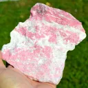 Thulite 1190 grams - Mjønes Tunnel, Åstfjorden, Snillfjord, Orkland, Trøndelag, Norway - image 1