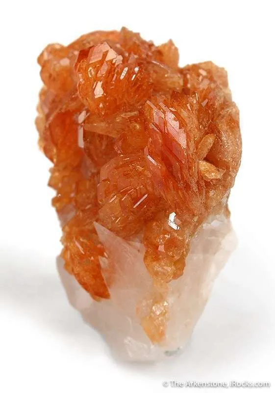 Tinzenite on Calcite - image 2
