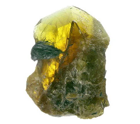 Titanite, Actinolite (Var: Byssolite) - image 2