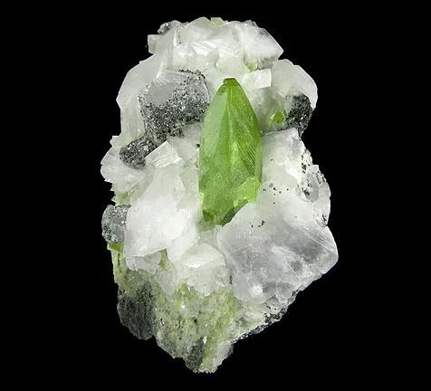Titanite, Adularia, Clinochlore image