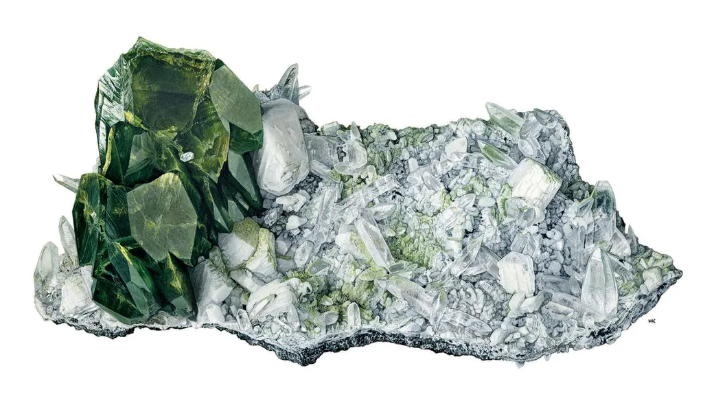 Titanite, Albite, Quartz image