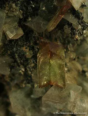 Titanite on Adularia - image 4