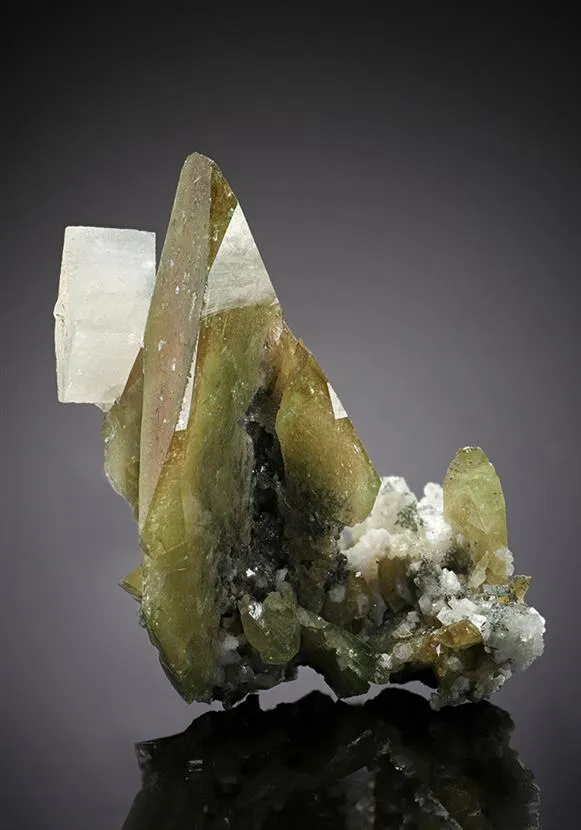 Titanite with Orthoclase Var. "ADULARIA" image