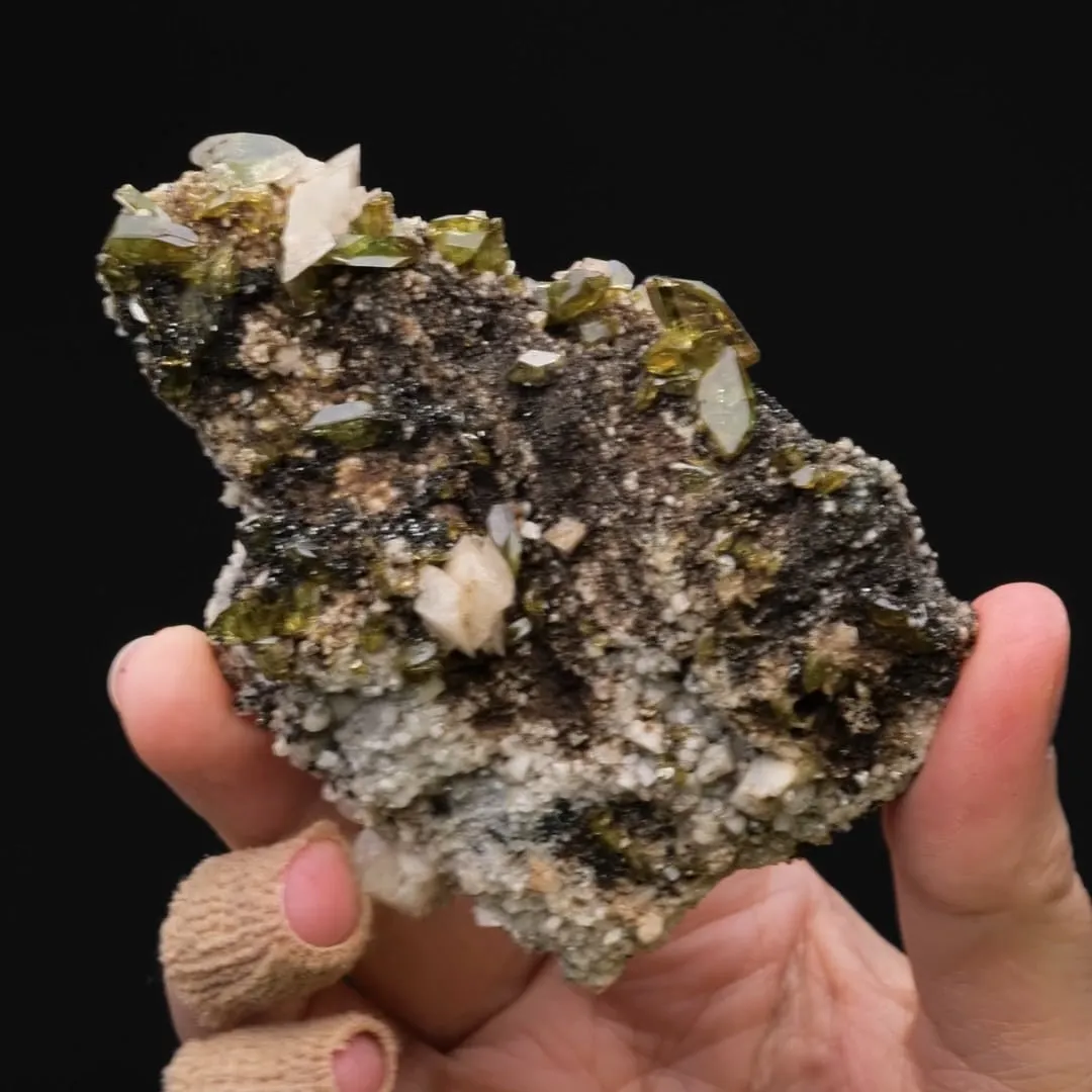 Titanite with Rutile Actinolite and Adularia - image 2