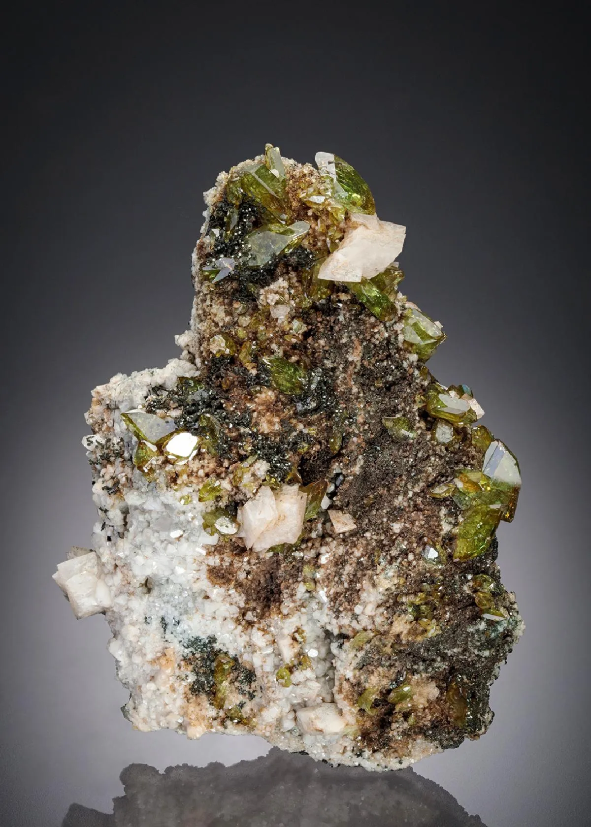 Titanite with Rutile Actinolite and Adularia - image 1